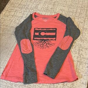 Stylish Pink and Gray Short Sleeve Tee